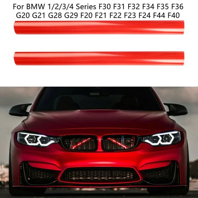 2Pcs Support Grill Bar V Brace Wrap For BMW F30 F31 F32 F33 F34 F01 F02 F03 Front Grille Trim Strips Cover Frame Decor Stickers