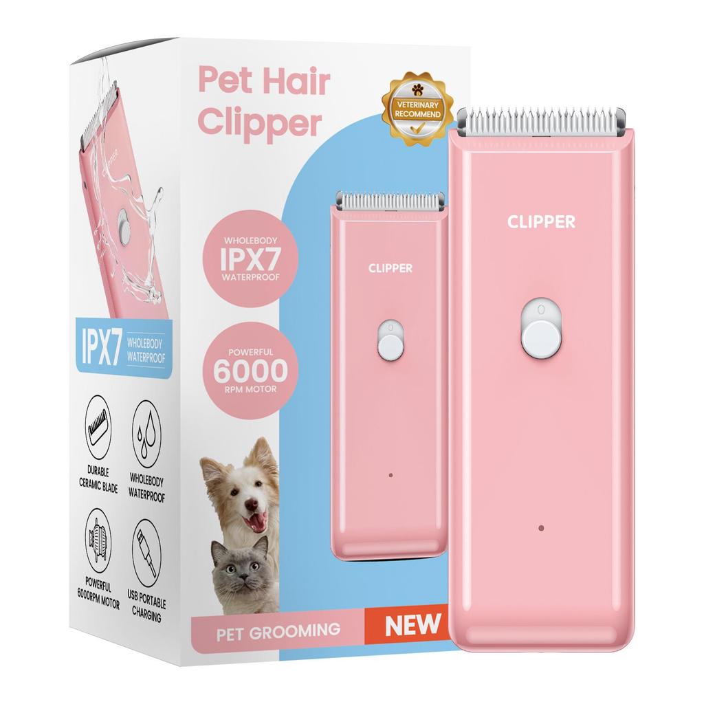 Cichy Wodoodporny Elektryczny Trymer do Sierści Zwierząt Domowych dla Kotów i Psów