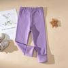 Winter Girls' Long Trousers Thickened Fleece-lined Tight-fitting Elastic and Slim-fitting Candy-colored Keep Your Princess Cozy
