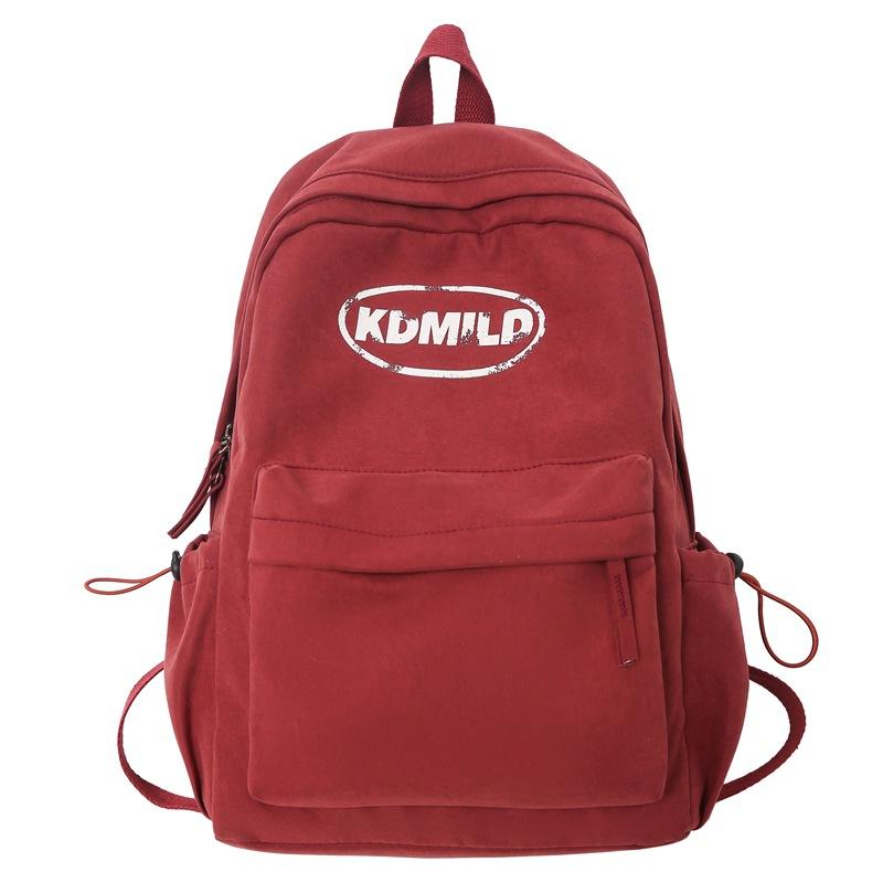 

Студенческий школьный рюкзак женский легкий рюкзак в стиле колледжа красный