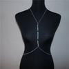 New Simple Round Necklace Chest Chain, Nightclub Shiny Sexy Rhinestone Body Chain Female Body Chain