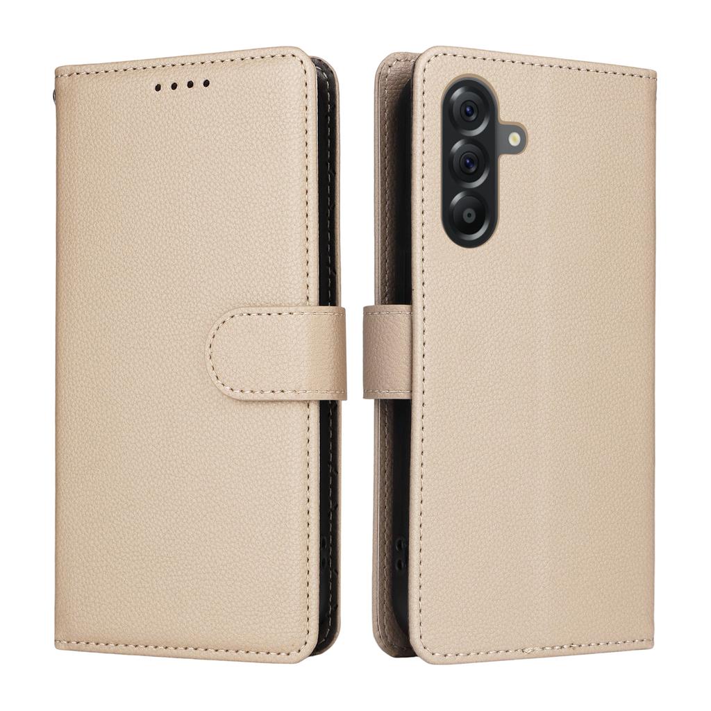 For Samsung Galaxy A56 5G Case RFID Blocking 3 Card Slots PU Leather Phone Cover with Wrist Strap