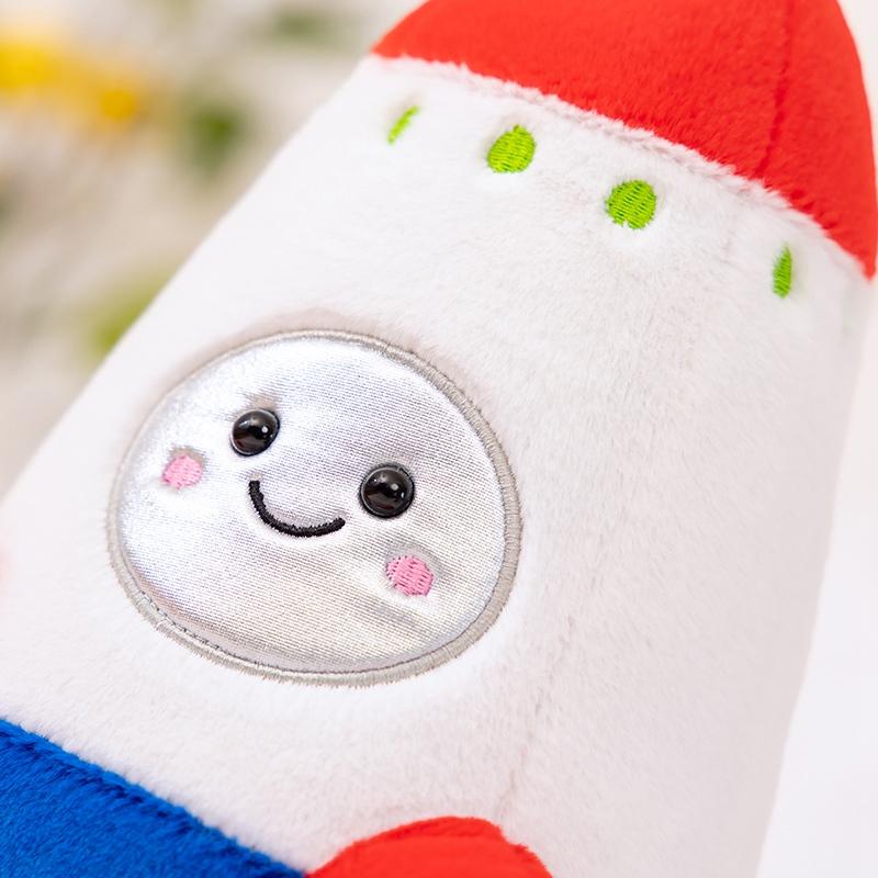 Sale 18/27cm Plush Rocket Toy Stuffed Spaceship Throw Pillow Soft Decor Birthday Gift Space Discovery Educational For Kids