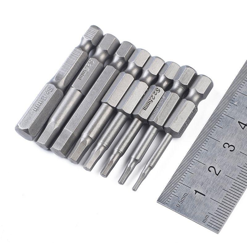 8pc Head Hex Long Allen Bit Set Quick Connect Shank Impact Driver Magnetic Drill