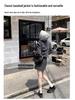 Women's Gray Woolen Skirt & Baseball Jacket Set - Korean Academy Style