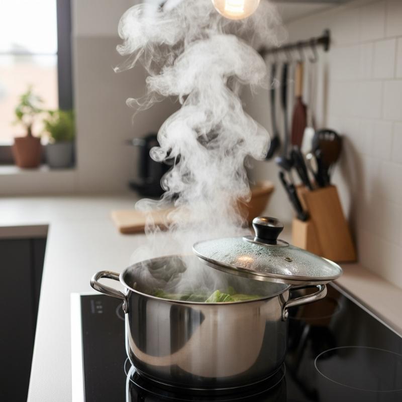 Practical Kitchen Steam Redirector Prevents Heat Damage To Wall Cabinets Surfaces Cookware Steam Diverter