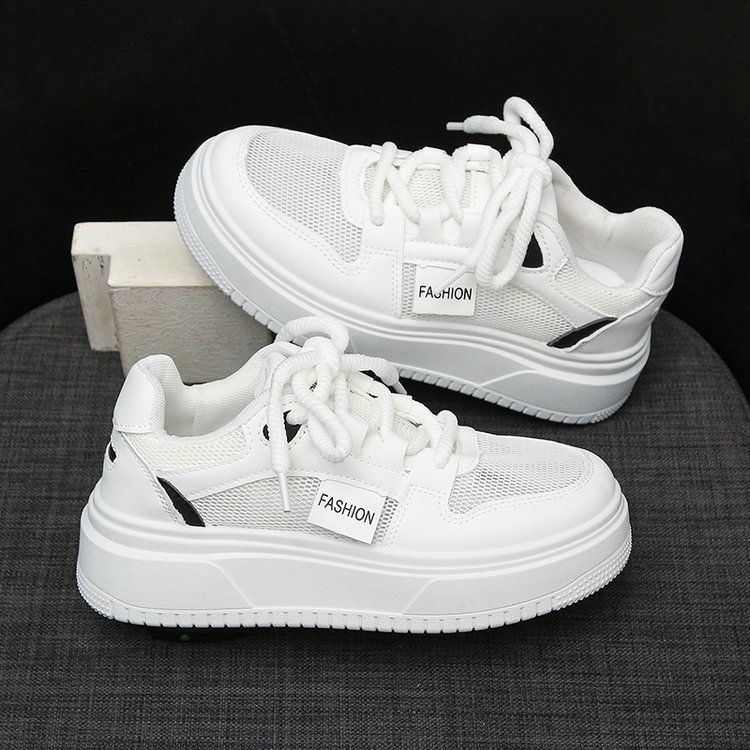 Women's shoes 2025 new summer popular little white shoes women's casual shoes versatile thick baseplate shoes women