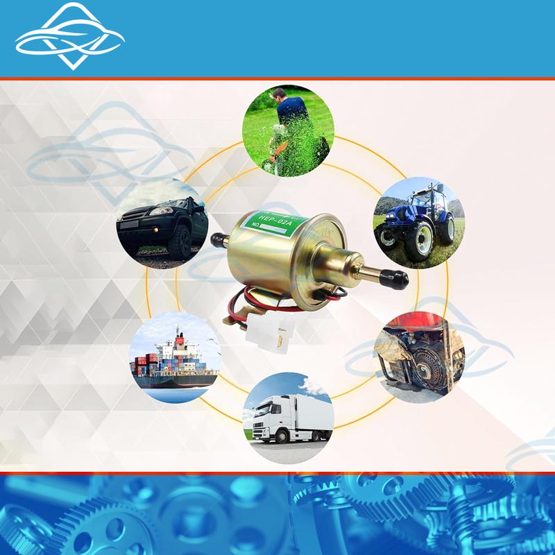 12V/24V Universal Electric Fuel Pump Low Pressure Bolt Fixing Wire Diesel Petrol HEP-02A For Car Carburetor Motorcycle ATV