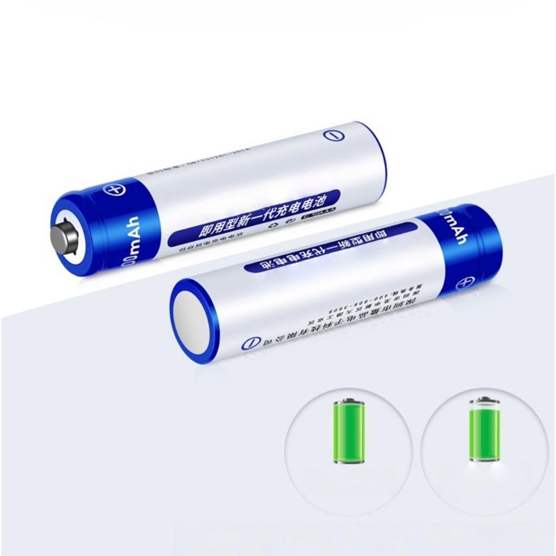 Pack of 4 LR03 High Capacity Rechargeable Batteries with Storage Case Replacement for Electronics Devices Accessories