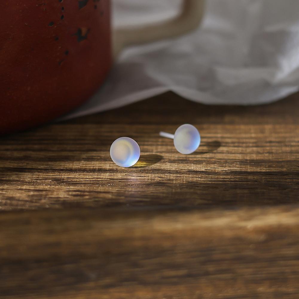 Bioceramic Needle Heart Geometric Mini Stud Earrings For Women Allergy Prevention Piercing Ear Hole Jewelry