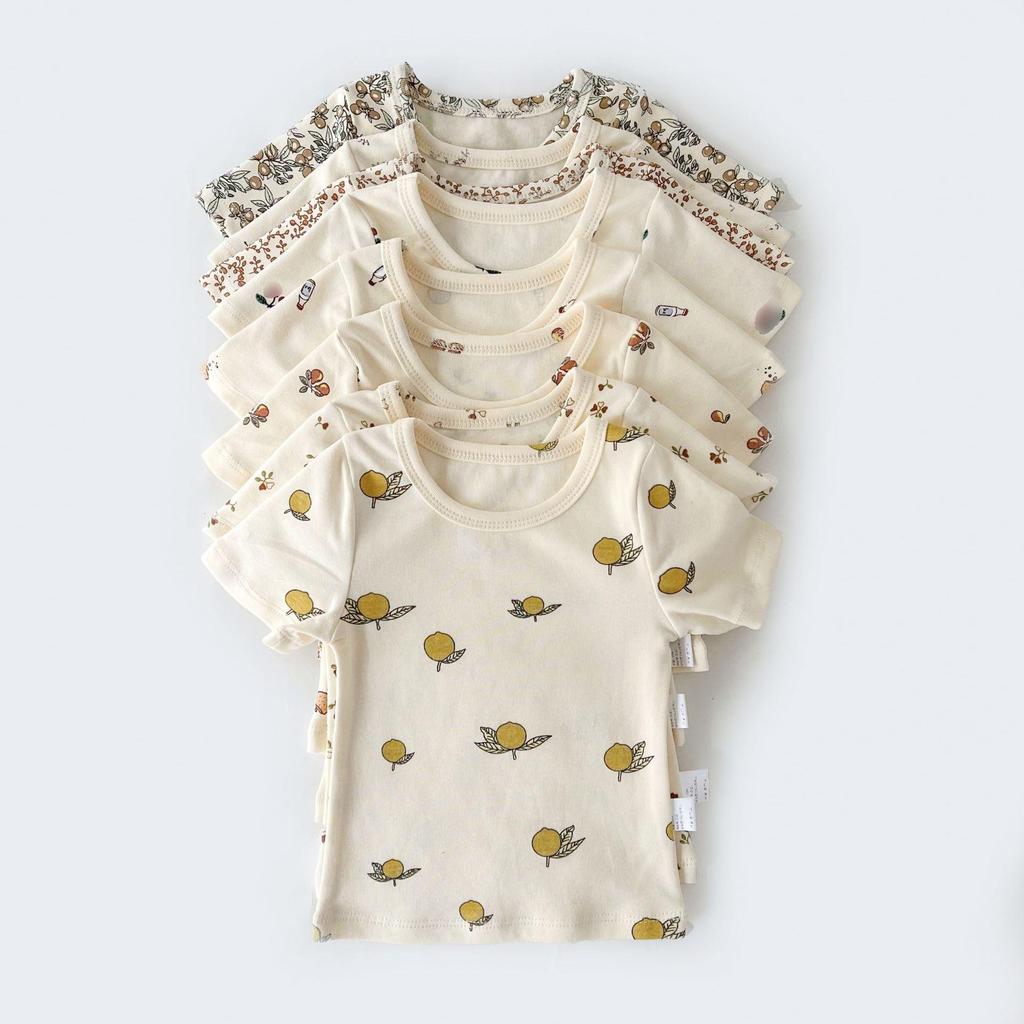 Danish-style Cotton Girls' Summer Pajama Set - Short Sleeve