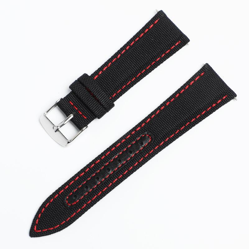 Canvas Nylon Strap Universal Huawei Samsung Nylon Leather Watch Strap 20mm 22mm for Omega