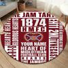 Heart Hmfc Custom Name Round Area Rug Carpet Rug For Living Room Bedroom Sofa Playroom Decor Nonslip Floor Mat