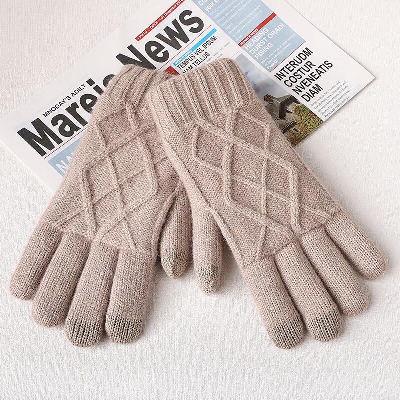 OLOMM Touchscreen Windproof Fleece-Lined Warm Gloves One Size
