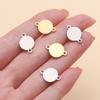 10/20Piece/Pack Stainless Steel Dog Tag Double Hole Hexagon Charms Pendants For DIY Necklace Jewelry Making Accessories