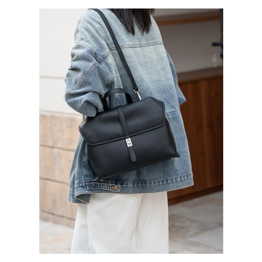 Single-shoulder Bag, Early Autumn High-end Two-layer Leather Women's Bag, Large Capacity, Versatile Commuting Hand-held Crossbody Bag