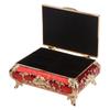 Vintage Metal Jewelry Box Trinket Storage Box for Rings Earrings Necklace Treasure Chest Organizer Antique Keepsake Gift