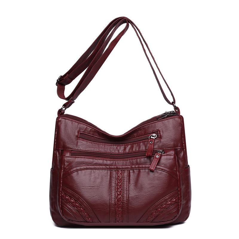 Multi-compartment Simple All-match Middle-aged and Elderly Mother's Large-capacity Casual Shoulder Crossbody Bag