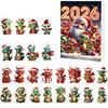 Creative Christmas Countdown Calendar Dragon Advent Calendars 2026, 24 Days with Party Favors 2D Acrylic Ornaments, Collectible Figures for Tree Home