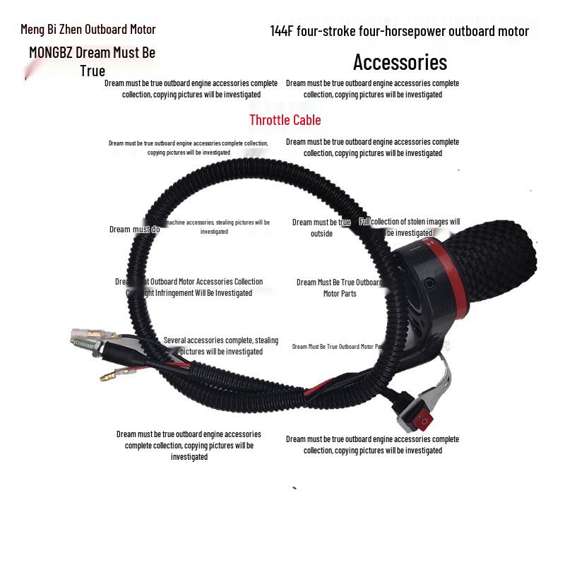 Four-Stroke 4HP Outboard Motor Parts: Propeller, Carburetor, Starter, Throttle Cable, Gearbox, Clutch, Cylinder