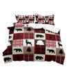 Fun Black Santa Three-Piece Quilt Cover Digital Printing Bedding Set Bed Cover