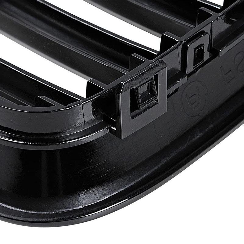 2 STK Bil Front Støtfanger Grill Grill Trim Strip Deksel Nyre Sport Dobbel Line Lamell For BMW X3 X4 F25 F26 2014 2015 2016