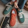 Fashion 2025 Autumn New Style Men's Fashion Trend Casual Canvas Thin Soled Shoes Low Top Comfortable Versatile Non Slip Lace Up Sneakers