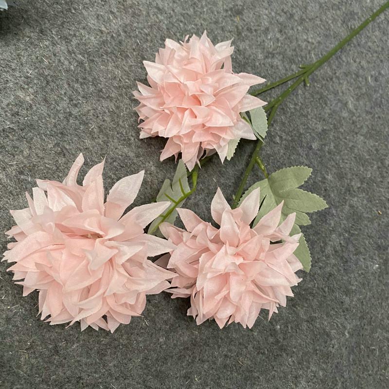 Wedding Crystal Ball Decoration With 3 Head Chrysanthemum For Aisle Decor