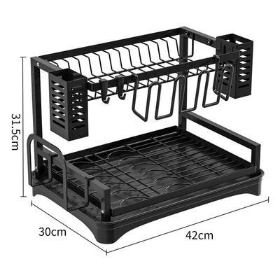 Countertop Dish Drying Rack with Utensil Holder