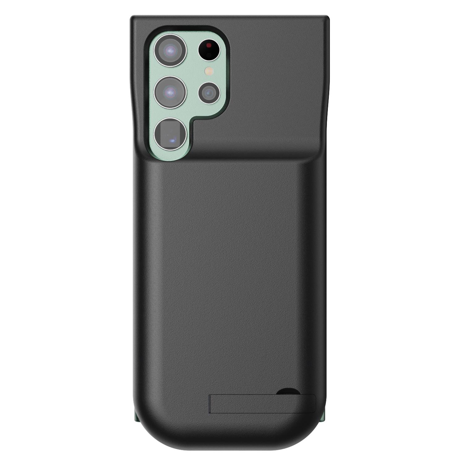 

T36 For Samsung Galaxy S23 Ultra Back Battery Case Portable 6000mAh Power Bank Charging Case with Kickstand A