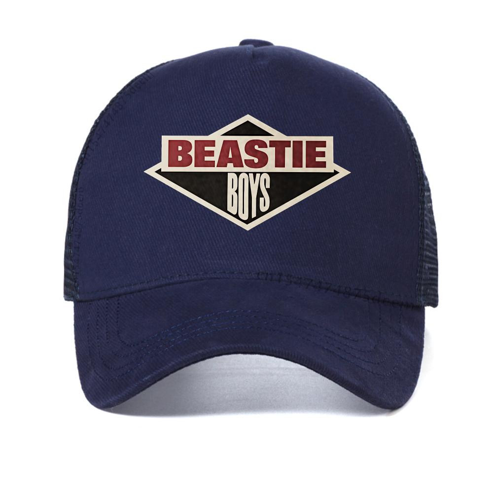

Beastie Boys Vintage Hip Hop cap Band Men Rock Rapper Lover Music Fan Gift baeball caps fashion casual adjustable trucker hat Adjustable темно-синього кольору