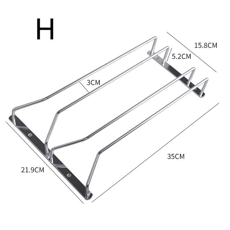Carbon Steel Goblet Cup Hanger Easy Install Hanging Wine Glass Rack 27cm 34cm for Home Bar Kitchen Organization