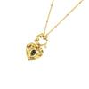 Classic French Style Metal Heart Necklace Fashionable Heart Necklace with Golden Chain Unique Neck Chain for a Chic Look