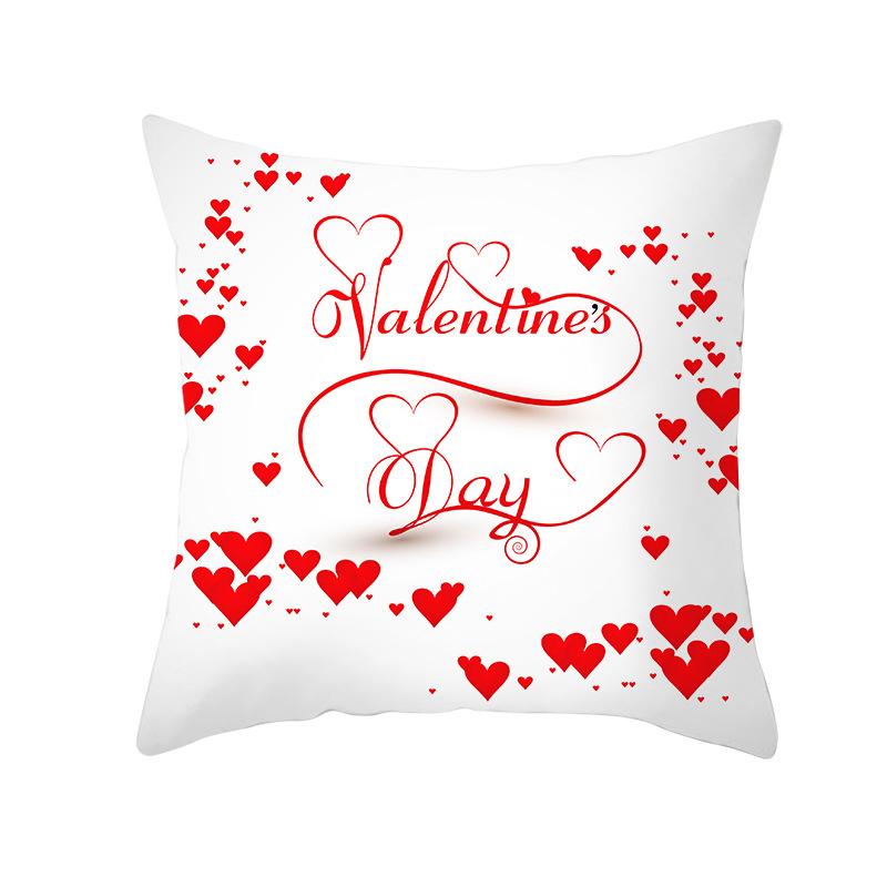 Valentine's Day Love Tree Series Peach Skin Pillowcase Valentine's Day Sofa Pillowcase Home Fabric