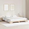 Bed Frame Natural 180 x 200 cm Solid Pine Wood