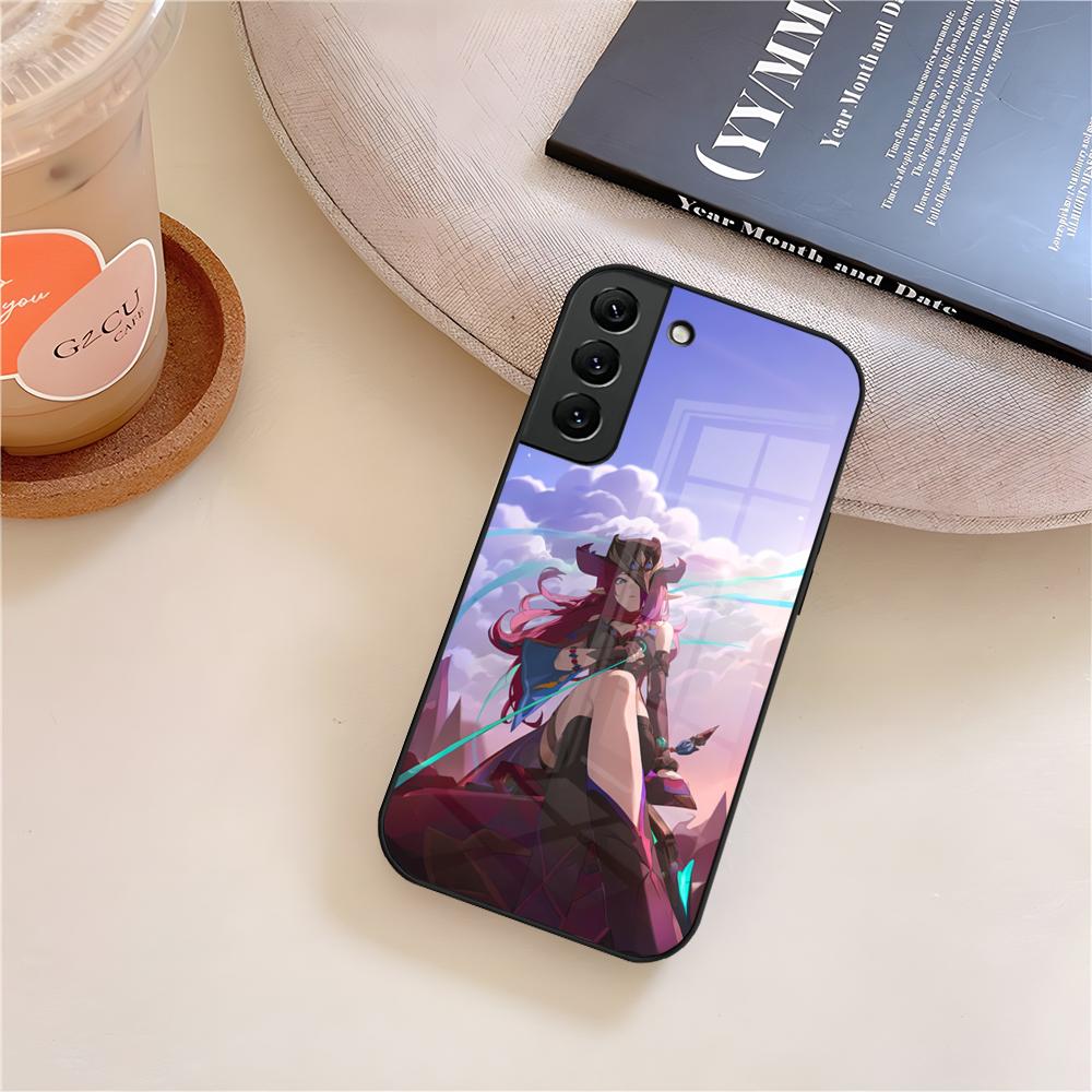 Genshin Impact Chasca Phone Case Glass For Samsung Galaxy S25 S23 S24 S21 S22 S20 Ultra Fe Plus A15 A14 Cover