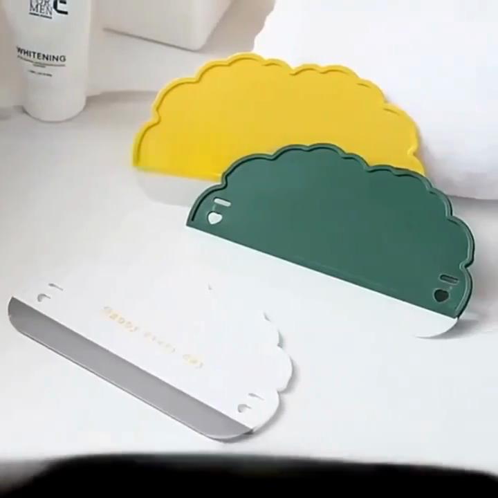 Happy Every Day Mini Bathroom Squeegee - Silicone Blade for Seamless Glass, Tile, Countertop, and Mirror Cleaning