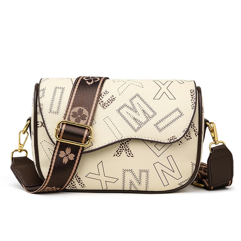 Vintage bedruckter Brief vielseitige kleine quadratische Tasche
