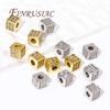 18K Gold Plated Brass with Zircon Square Spacer Beads For Bracelets DIY Jewelry Making Supplies,Separators For Beads