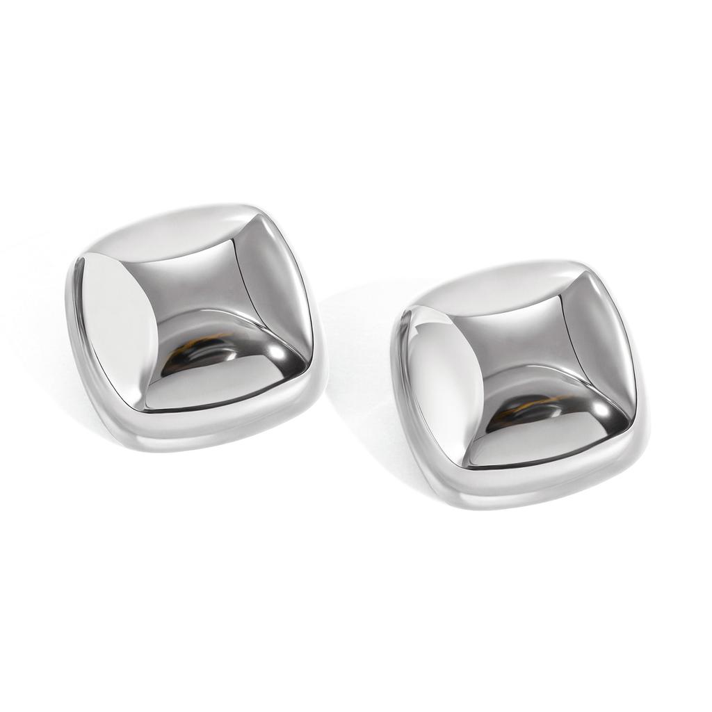 High Quality Geometric Stud Earrings for Women,Stainless Steel Smooth Square Earrings,Fashion Jewelry Mother's Day Gift