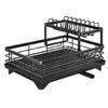 Spacious Double Deck Dish Drainer With Rustproof Finish And Firm Basel Dish Drying Rack For Safe Drying Of Tableware