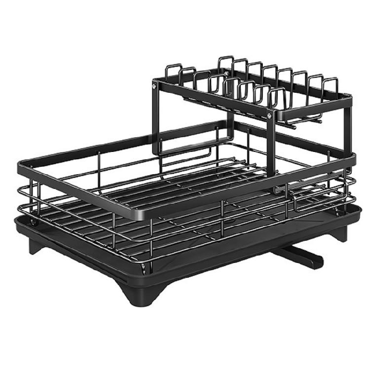 Spacious Double Deck Dish Drainer With Rustproof Finish And Firm Basel Dish Drying Rack For Safe Drying Of Tableware 2280₽
