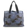 HERMES horse cheval Hermes Chevaux Tote Bag with Pouch Shoulder Bag blue/Black