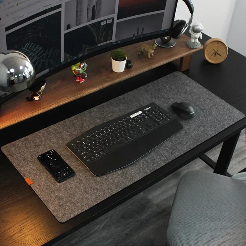 For Large Size Wool Felt Mouse Pad Office Computer Desk Protector Mat Table Laptop Cushion Non-slip Gaming Accessories Keyboard Mat