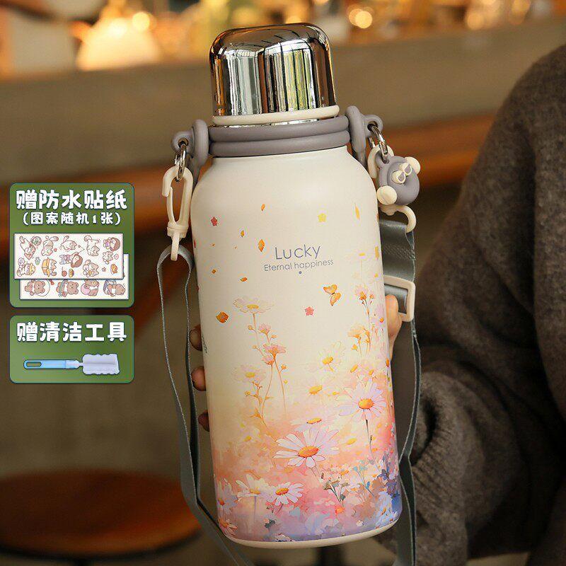 [Official Genuine Product] 316 Insulated Cup for Women, High-Value Design, Tea-Water Separation, Large Capacity Water Bottle