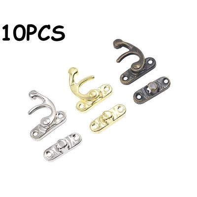 10 STKS Hardware Meubels Houten Kist Decoratieve Sluiting Hangslot Overval Met Schroeven Sluitingen Slot