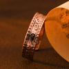 Vintage Red Magnet Open Ring Carved Totem Pattern Fashion Jewelry High End Stylish Design
