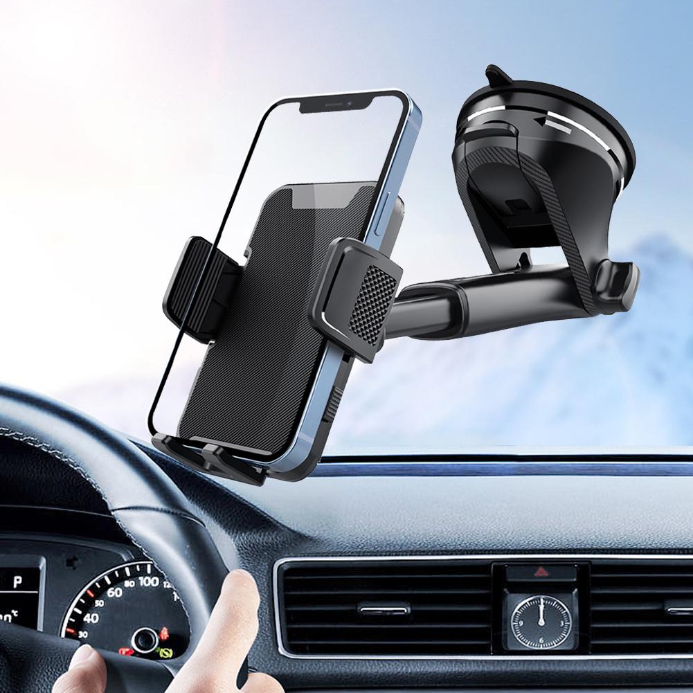 Gravity Sucker Cell Phone Support Retractable Windshield Phone Bracket Universal Auto Smartphone Stand for Trucks RVs Vehicles