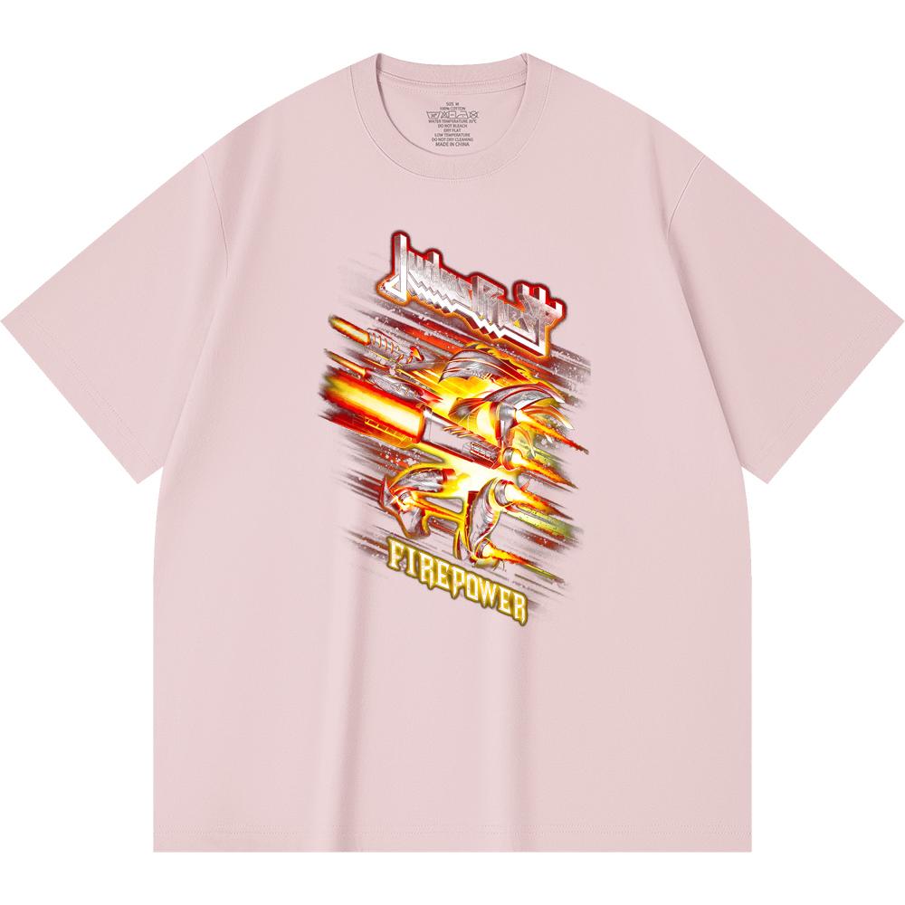230 g/m² 100% Baumwolle Heavy Metal T-Shirt Rockband Beliebte Musik Druck Unisex Schweres Baumwoll-T-Shirt