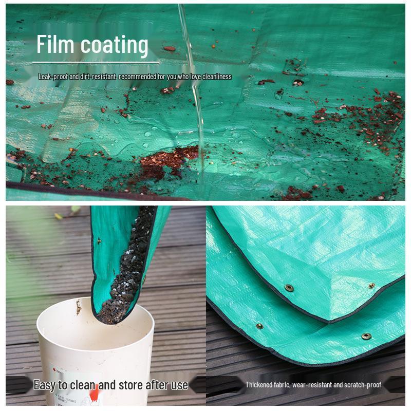 Waterproof Foldable Gardening Soil Mat: Durable and Wear-Resistant for Potting.